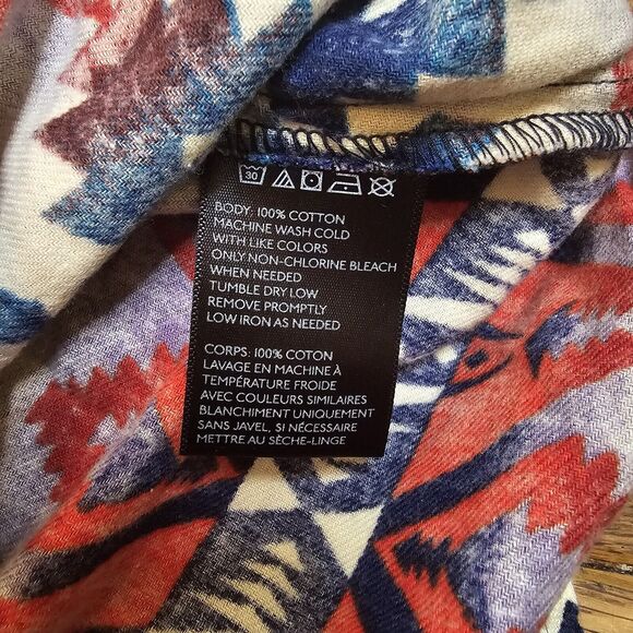 BDG Urban Outfitters Women's Large Aztec Western Flannel Shirt Long Sleeve - Picture 6 of 11